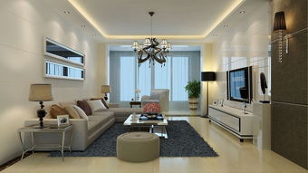 现代简约客厅装修效果图 125平现代简约风格客厅